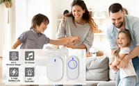 Système de sonnette sans fil longue portée intelligente Tuya WiFi étanche avec écran OLED, alimentation solaire et prise en charge de l'application Tuya