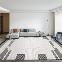 Tapis abstrait moderne de luxe, grande taille, pour salon, chambre à coucher, sol, 4m