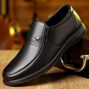 Zapatos Formales de Cuero para Hombre, Estilo Británico, Modernos, Sencillos, de Color Sólido, Diseño Casual sin Cordones - Product Image 6