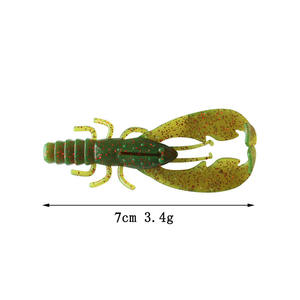 <span class=keywords><strong>Leurre</strong></span> de pêche souple en PVC Hessen 7cm 3.4g, multi-couleurs, imitation <span class=keywords><strong>écrevisse</strong></span>, pour morue, saumon, bar, poisson-chat - Eau douce, rivière - Product Image 3