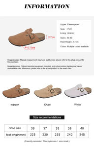 Sandalias Cómodas de Mujer Tipo Mule con Parte Superior de Gamuza y Suela de Corcho, Zapatos Planos para Usar Todo el Día - Product Image 6