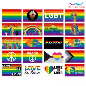 Bandera LGBT 3x5ft Bandera del arco iris Bandera de poliéster Orgullo gay Paz lésbica Tamaño personalizado para LGBT - Product Image 2