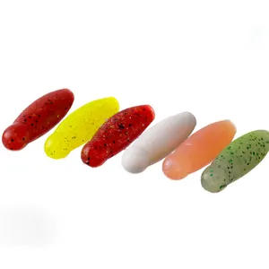 High Quality Add Salt Fishing Bait Potato Soft Worm Grub Bait Bee Pupa Bait Soft Plastic Fishing Lure