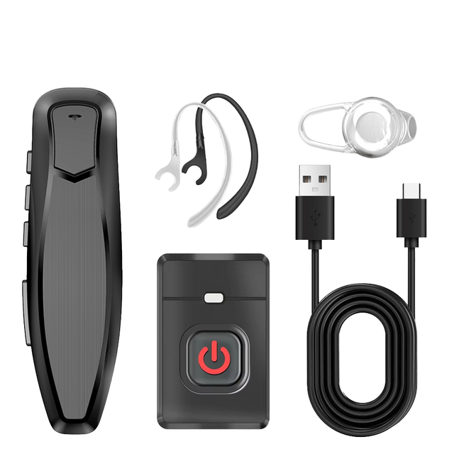 Mini Wireless Headset with Earhook Walkie Talkie Two-Way Radio for Restaurant Hotel PMR Earpiece Intercom Function