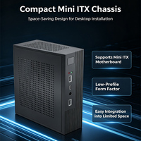 Boîtier PC Mini ITX mural en aluminium, châssis industriel, boîtier barebone pour carte mère H61 H110 H610