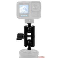 Adaptateur de montage à rotule en alliage d'aluminium 17 mm avec bras à double rotule pour GoPro 13, pour caméras d'action OSMO 360, pour support de téléphone Ram Mount