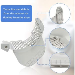 Cache-filtre de machine à laver en plastique durable pour DLEX3700W DLE3500W – Pièce ménagère - Product Image 3
