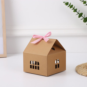 Imee trắng với cửa sổ nhà hình trái tim kẹo tái chế Kraft hiện đại tiểu thuyết thiết kế hiển thị các tông giấy Hộp Quà tặng đám cưới - Product Image 3