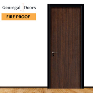 30 menit Fire Rated kayu Solid MDF pintu EN diuji tahan api masuk ayunan pintu Manual Buka - Product Image 3