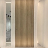 Porte intérieure moderne en aluminium et bois, solution insonorisée pour les bureaux, structure stable et robuste