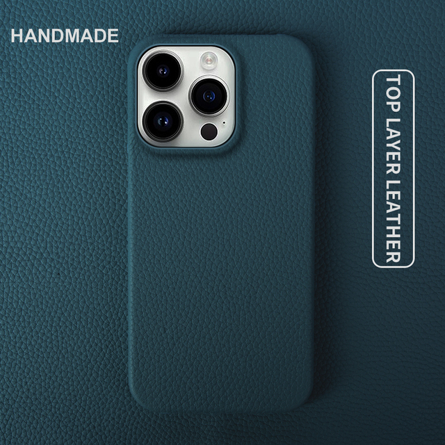 Real Leather Protector Magnetic Case Cover Shockproof Wireless Charging for Iphone16 Pro Multiple Color Magnetic Phone Case