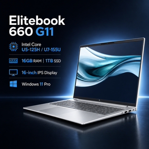 Nouveau modèle 2025 pour Elitebook 660G11 Intel Core U5-125H/U7-155U 16 Go de RAM 1 To SSD Écran IPS 16 pouces WIN11 Charge rapide Ordinateurs portables professionnels - Product Image 1
