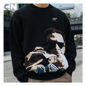 ผู้ผลิตเสื้อสเวตเตอร์ได้รับการรับรอง GRS รับทำโลโก้ เสื้อผู้ชาย 100% ผ้าฝ้าย ระบายอากาศดี แฟชั่น เสื้อถักแบบสวมหัว สำหรับฤดูหนาว - Product Image 3