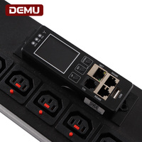 PDU intelligent triphasé 380V 0U pour rack, 36 prises (30 C13, 6 C19), disjoncteurs Schneider 32A 1P, compteur IP, surveillance à distance pour racks de serveurs