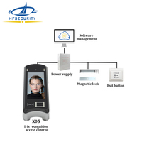 HFSecurity X05 - Escáner Biométrico de Huellas Dactilares y Reconocimiento Facial, Control de Asistencia, Batería Integrada con POE