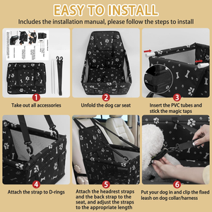 เบาะนั่งในรถสำหรับสุนัขขนาดใหญ่แบบพับได้ ระบายอากาศดี ขายส่ง - Product Image 5