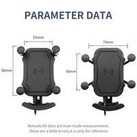 Support de téléphone à charge sans fil haute vitesse 15W pour vélos et motos