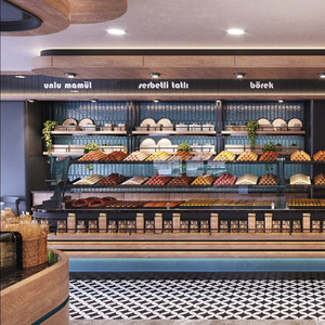 Cafetería de madera personalizada de fábrica, diseño de interiores, diseño moderno de mostrador de café, muebles de cafetería - Product Image 3