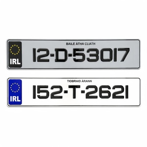 Placas de Matrícula 3D en Gel con Números en Relieve, Letras de Plástico Abombadas, Acabado Acrílico Cromado Reflectante, 52*11cm, Ajuste Universal, Resistentes a los Rayos UV, Personalizadas - Product Image 3