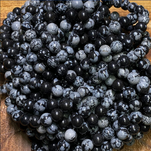 <span class=keywords><strong>Ossidiana</strong></span> Naturale Fiocco di Neve 13" Rondelle a Forma Rotonda Perline Lisce per Gioielli Come Cavigliere Bracciali da Donna 1 Filo Completo - Product Image 3