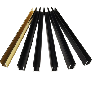 Profil coulissant en aluminium anodisé noir pour <span class=keywords><strong>paroi</strong></span> de <span class=keywords><strong>douche</strong></span> d'appartement, <span class=keywords><strong>verre</strong></span> de 1/2 po et 12 mm - Product Image 2