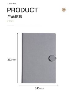 A5 Round Buckle Simple Office Notebook Business Notebook with Custom logo Print - Product Image 3