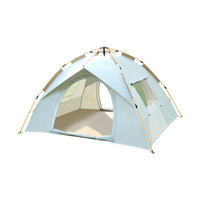 Carpa de Camping para 3-4 Personas, Lista para la Playa, Plegable Automática, Portátil, de Montaje Rápido, Resistente al Agua, de Oxford