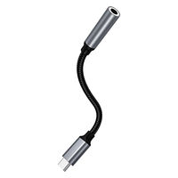 Adaptateur audio USB C vers prise casque femelle 3,5 mm, coque en alliage d'aluminium tressée en nylon, Plug and Play pour smartphones Android