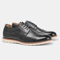 Chaussures décontractées brogues légères et respirantes pour hommes, pour l'exportation, style vintage printemps/été, confortables, en cuir synthétique PU