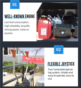 Excavadora de cadenas Euro V de 1 tonelada, excavadora hidráulica con certificación CE ISO EPA, fácil de operar para construcción en granjas y jardines. - Product Image 4