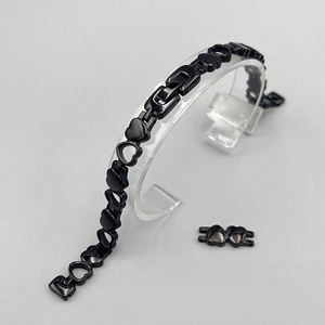 Accessoires de montre pour femmes, <span class=keywords><strong>bracelet</strong></span> de montre et <span class=keywords><strong>bracelet</strong></span> double usage en forme de cœur, 8 mm/10 mm, acier inoxydable <span class=keywords><strong>massif</strong></span>, chaîne décorative tendance - Product Image 3