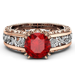 Anello bicolore color rosa per donna, accessori minimalisti ed eleganti per l'uso quotidiano - Product Image 2