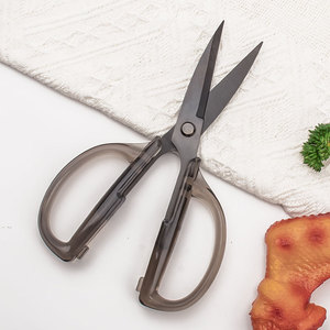 Multi Purpose Household Kitchen Scissors Stainless Steel Straight Head Black For Home Use - Product Image 3