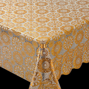 Parti Etkinlikleri Noel Masa Örtüsü için Altın Yumuşak Dokunuşlu Özel Plastik Su Geçirmez <span class=keywords><strong>PVC</strong></span> Masa Örtüleri - Product Image 5
