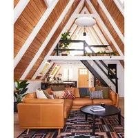2025 Petite maison moderne en bois de style méditerranéen Villa de vacances de luxe en Floride facile à assembler avec chambres de jardin