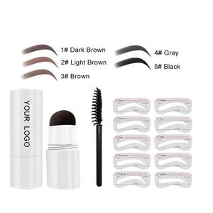 Kit de pochoirs pour sourcils, maquillage végétalien, pommade, teinte noire, façonnage en une étape - Product Image 2