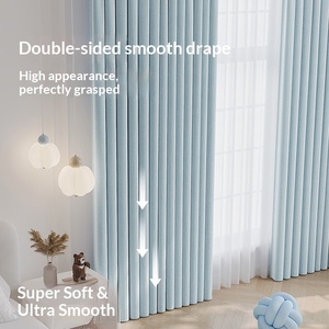 Rideau occultant double face en chenille couleur unie Echo Echo, fini, style crème haut <span class=keywords><strong>de</strong></span> gamme pour chambre à coucher, toutes tailles <span class=keywords><strong>de</strong></span> fenêtres, pour toute la maison - Product Image 3