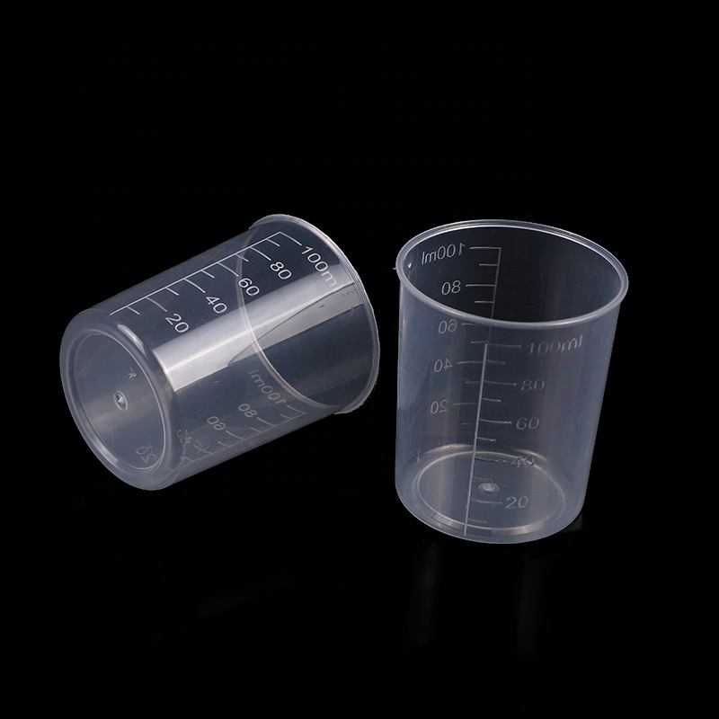 Transparent 100ml Plastic Measuring Cup with Scale