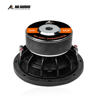 AK-S601 Haut-parleur de caisson de basses de 6.5 pouces 60W 4 Ohm + 4 Ohm Haut-parleur conique en fibre de verre pour DJ/Home cinéma/Audio de voiture avec boîtier porté