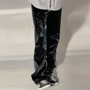 J & H אופנה מכירה לוהטת עור סינטטי גברים של מכנסיים & מכנסיים pantalones דה hombre סתיו 2021 סיטונאי טרנדי streetwear