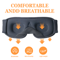 Masque de sommeil 3D ergonomique à cavités profondes pour les yeux, sangle réglable, idéal pour les voyages et le repos quotidien – Meilleures ventes