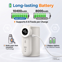 Chauffe-biberon portable sans fil de haute qualité, rechargeable, pour garder au chaud le lait pour bébé, idéal pour les voyages en voiture