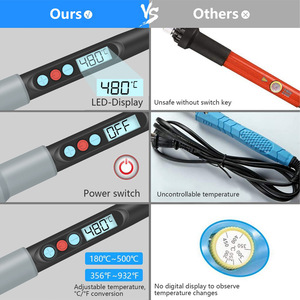 <span class=keywords><strong>Fer</strong></span> à <span class=keywords><strong>souder</strong></span> à chauffage interne avec affichage numérique 18-72W, alimentation CC 12V <span class=keywords><strong>24V</strong></span> via allume-cigare pour voitures et camions - Product Image 3