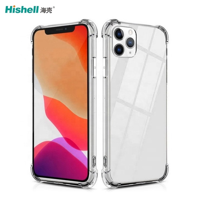 Four Corners Shockproof Custom Logo Clear TPU Mobile Phone Case for iPhone 13 Pro IP 14 Pro Max