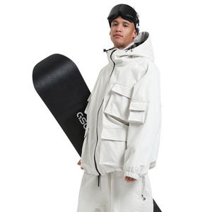 Combinaison de ski ample pour homme et femme, veste de snowboard coupe-vent, imperméable, multi-poches, à capuche, vêtements d'hiver - Product Image 3