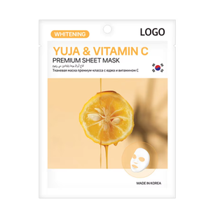 Masque facial en feuille Yuja Vitamine C Niacinamide, blanchissant, anti-âge, éclaircissant le teint, antioxydant, beauté coréenne ODM OEM - Product Image 1
