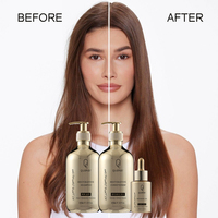 Ensemble de shampooing Alpha Keratin Qquaker Oem avec revitalisant, huile capillaire réparatrice, anti-chute, shampooing professionnel naturel de salon