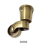 Roue classique en laiton pour meubles, canapé, chaise, pieds de piano 60006