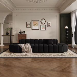 Modernes schwarzes Sofa Luxus doppelseitige Möbel hersteller Couch Wohnzimmer Kino Sofa Hotel Sofas - Product Image 2