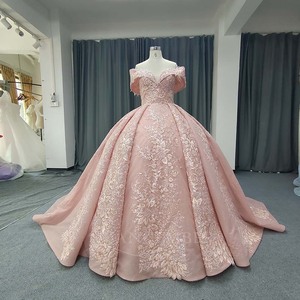 Vestido de Quinceañera Lsany233, Vestido de Fiesta de Cumpleaños para Niñas, Cuello en V, Encaje, Flores, Princesa, Rosa, Talla Grande - Product Image 6